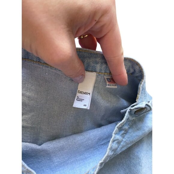 American Apparel Light Wash Denim Circle Skirt - Size XS - Picture 5 of 7